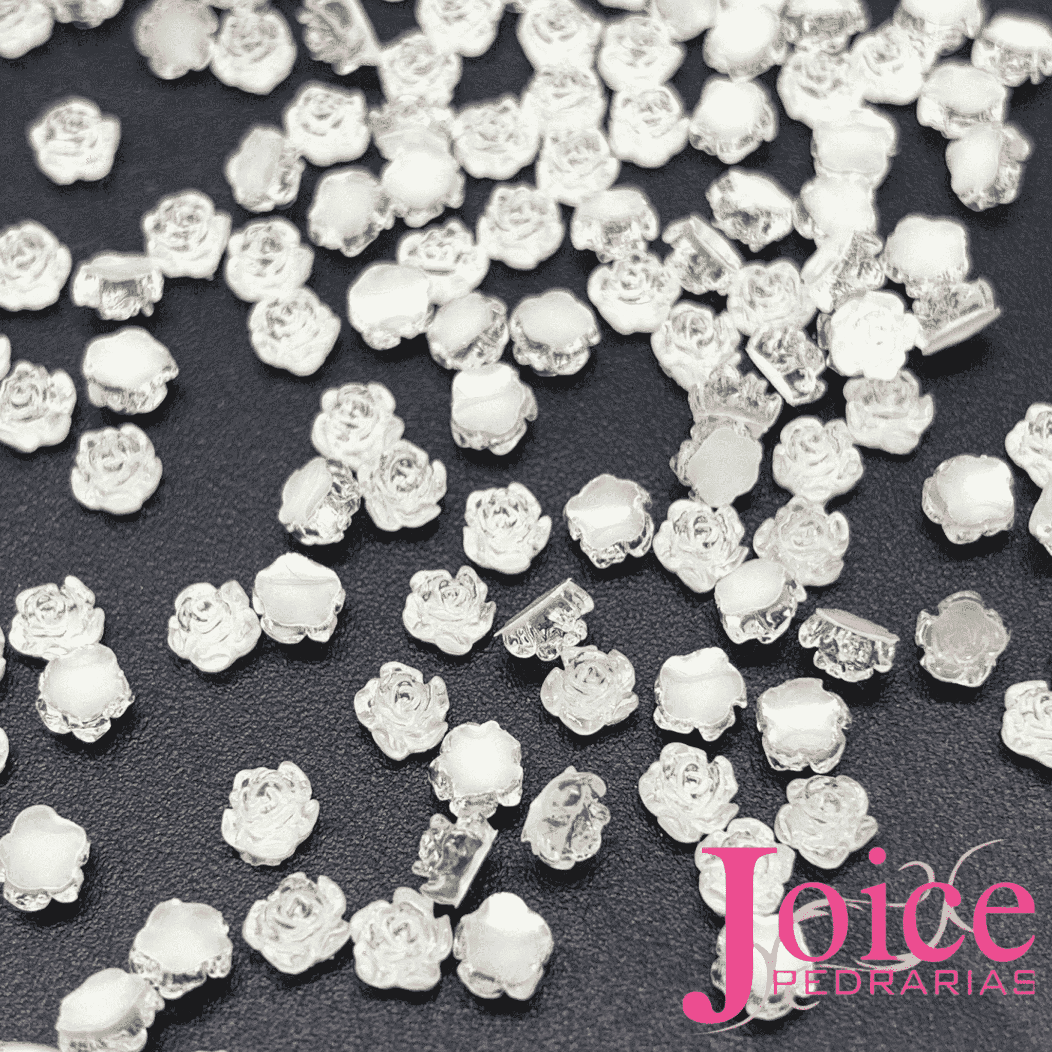 Mini-Rosa-3D-Neon-Resina-C5000-Unidades-Brilho-No-Escuro-branco- Mini Rosa 3D Neon Resina 3mm C/5000 Unidades Brilho No Escuro - Imagem 13