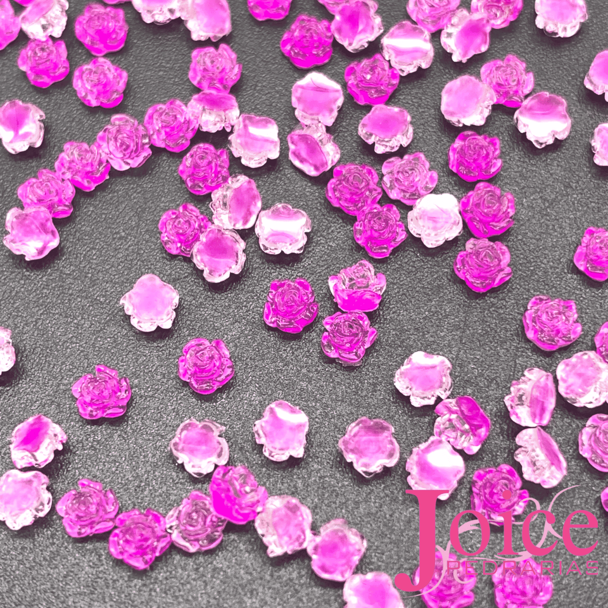 Mini-Rosa-3D-Neon-Resina-C5000-Unidades-Brilho-No-Escuro-punk- Mini Rosa 3D Neon Resina 3mm C/5000 Unidades Brilho No Escuro - Imagem 10