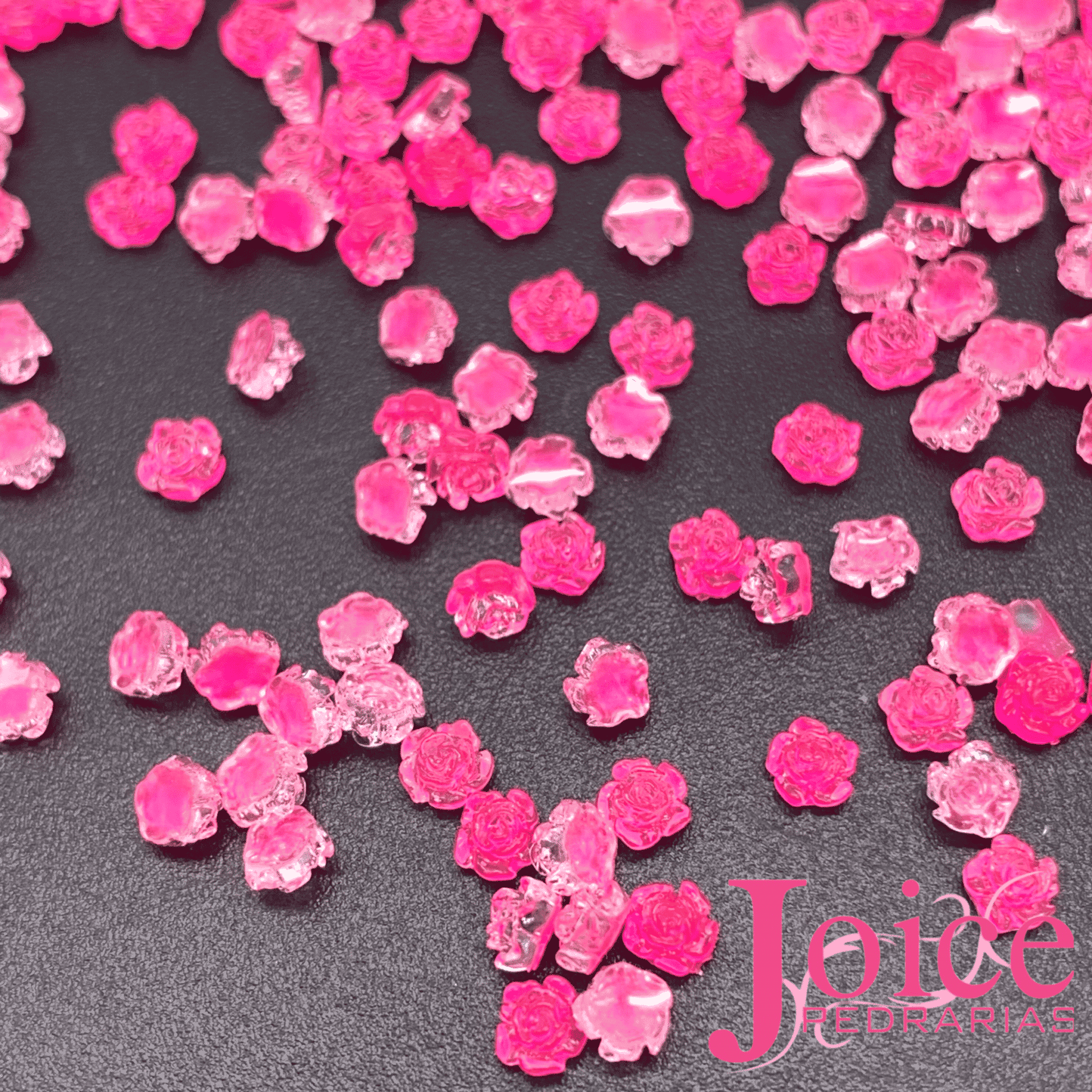 Mini-Rosa-3D-Neon-Resina-C5000-Unidades-Brilho-No-Escuro-rosa- Mini Rosa 3D Neon Resina 3mm C/5000 Unidades Brilho No Escuro - Imagem 14