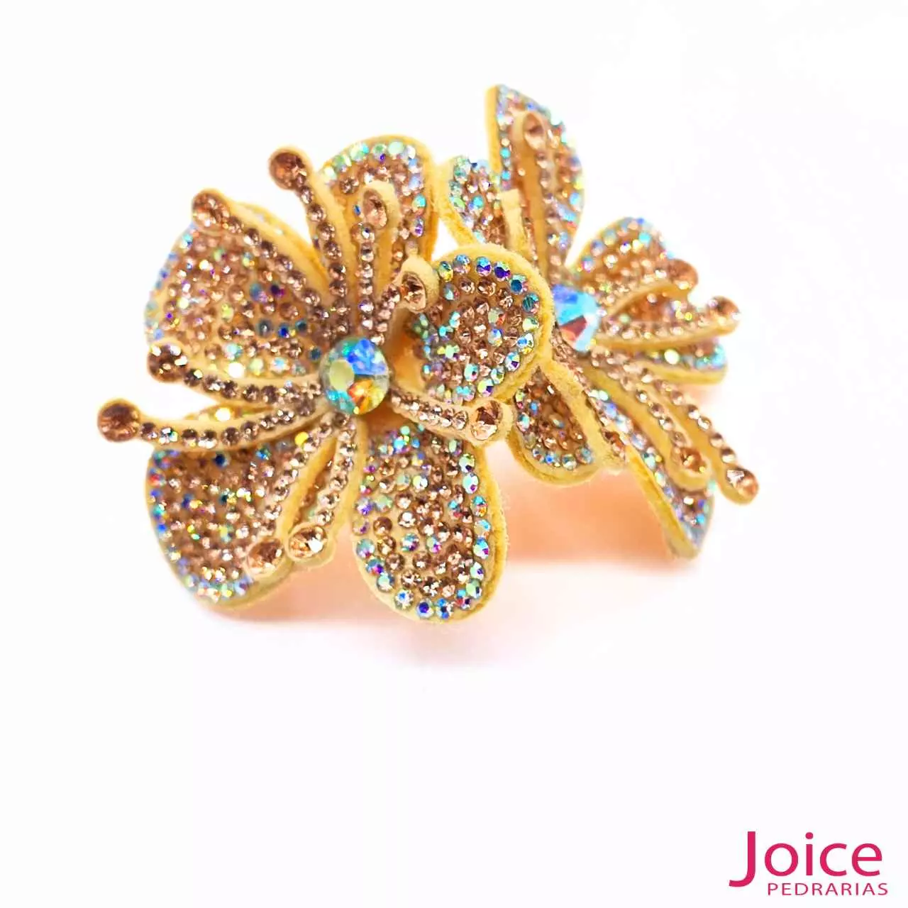 NUDE-1 Aplique Flor Com Strass De Cristal 55mm C/10-Unidades Ref:20-315 - Imagem 5