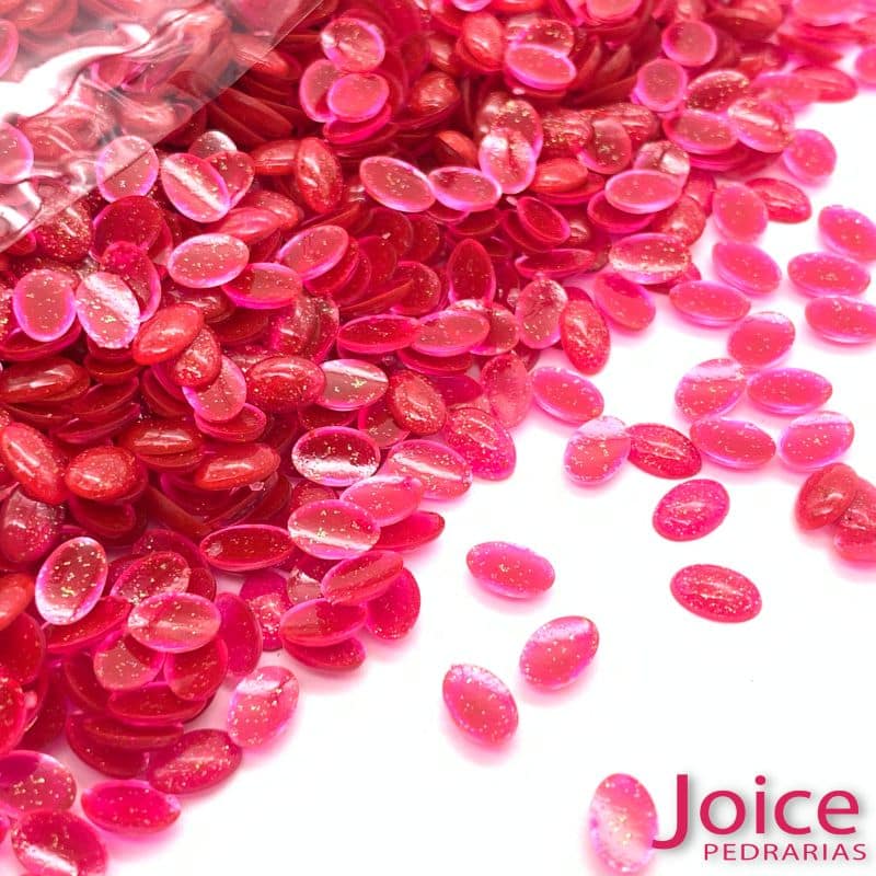 xr:d:DAFLAofDNuE:582,j:38447050855,t:22101912 Lua Oval C/Glitter Resina 4mm X 6mm C/10000Unidades - Imagem 4