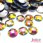 Chaton Redondo Acrílico Com Furo Para Costura 12mm C/1000Unidades - Imagem 3