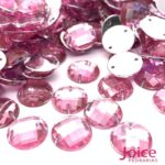 Chaton Redondo Acrílico Com Furo Para Costura 12mm C/1000Unidades - Imagem 4