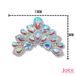 Aplique De Strass 6cm X 7,5cm C/1-Unidades Ref:LH014