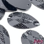 Chaton Gota Resina Cascalho Base Reta Com Furo 21mm X 36mm C/100unidades - Imagem 14