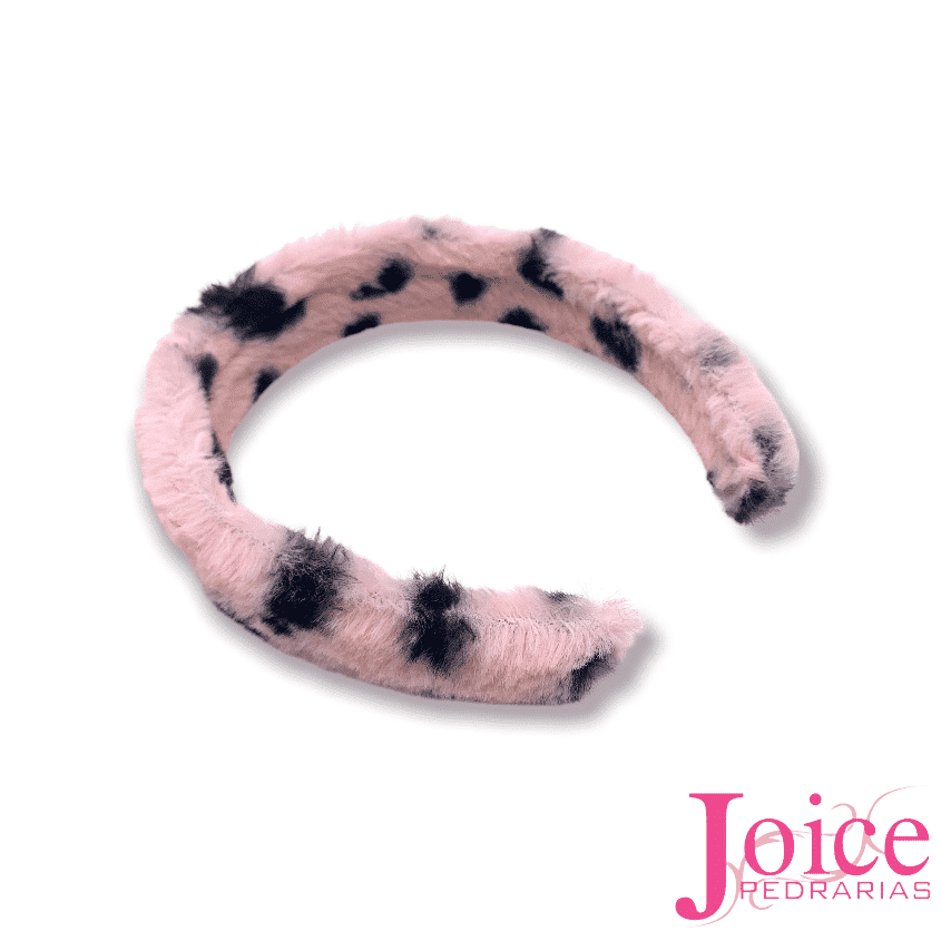 Tiara-de-pelucia-onca-C12Unidades-ROSA Tiara de pelúcia onça C/12Unidades - Imagem 4