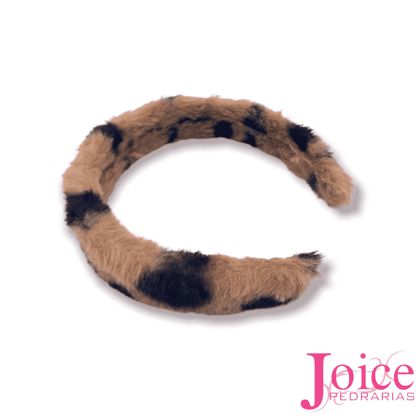 Tiara-de-pelucia-onca-C12Unidades-marrom Tiara de pelúcia onça C/12Unidades - Imagem 2