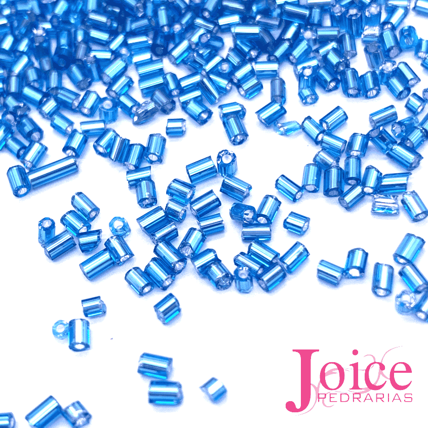Vidrilho-2mm-azul-tur Vidrilho De Vidro 2mm C/500Gramas - Imagem 1