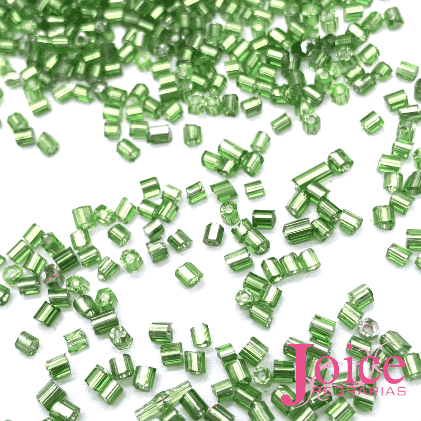 Vidrilho-2mm-verde-musgo- Vidrilho De Vidro 2mm C/500Gramas - Imagem 4