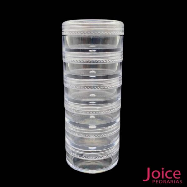 Kit Com 15 Potes De Torre Acrilico Com 6-Unidades