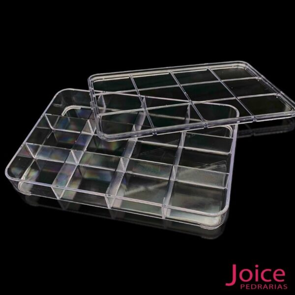 Caixa com 12 Divisorio 24mmX15mmX3.6mm Cor:Cristal