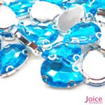 Pedra Engrampada Gota 18mm X 25mm Com Base De Aço C/100-Unidades - Imagem 9