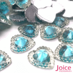 Açucarado Coração  Resina 15mm Em Volta Com Cristal C/270Pç +- - Imagem 2