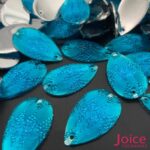 Chaton Gota Resina Cascalho Base Reta Com Furo 21mm X 36mm C/100unidades - Imagem 6