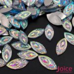 Chaton Resina Navete Pavão Base Reta 7mm x 15mm C/300 unidades - Imagem 2