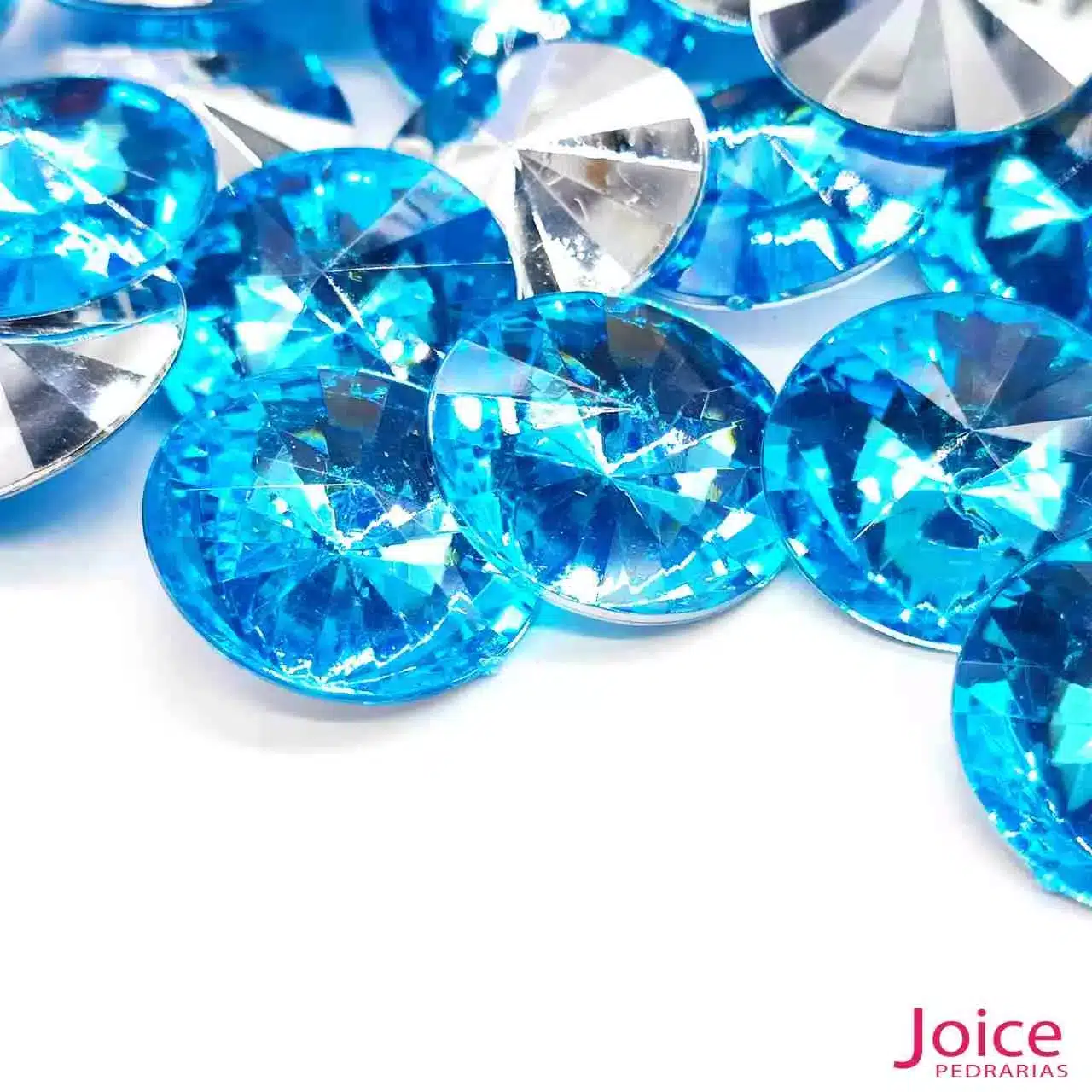 azul-bb Chaton 25mm Base Irregular Acrílico Com 100Unidades - Imagem 3