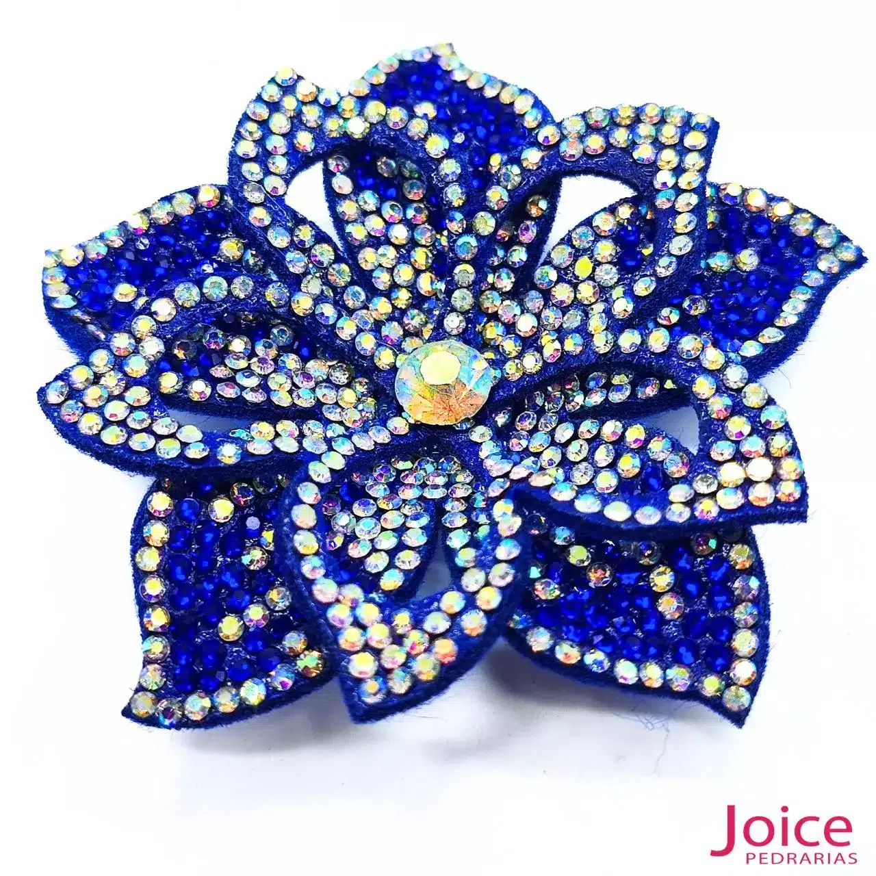 azul-bic-1 Aplique Flor Com Strass De Cristal 70mm C/10-Unidades Ref:19-562 - Imagem 5