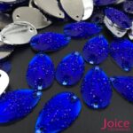 Chaton Gota Resina Cascalho Base Reta Com Furo 15mm X 26mm C/200unidades - Imagem 3