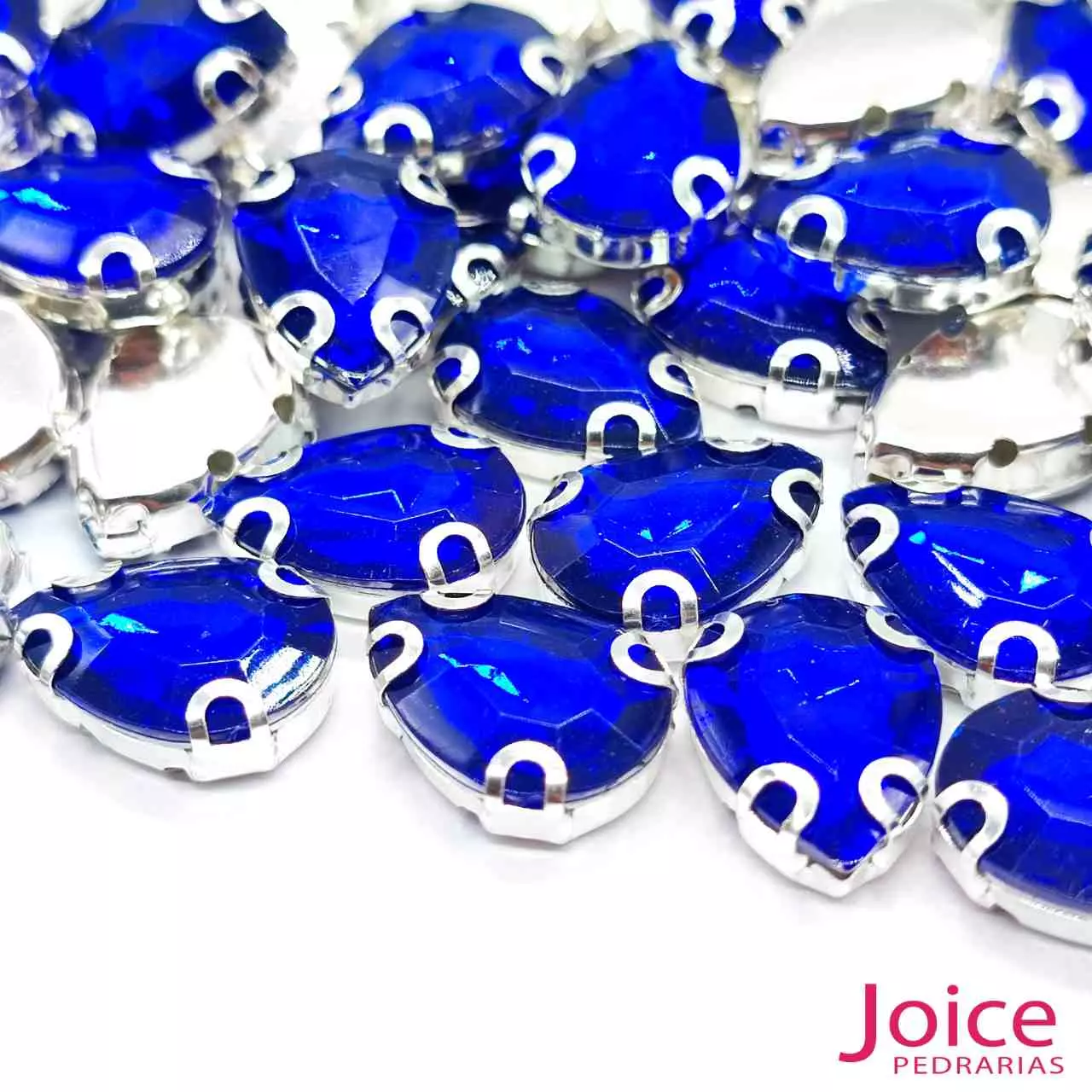 azul-bic Pedra Engrampada Gota 13mm X 18mm Com Base De Aço C/200-Unidades - Imagem 5