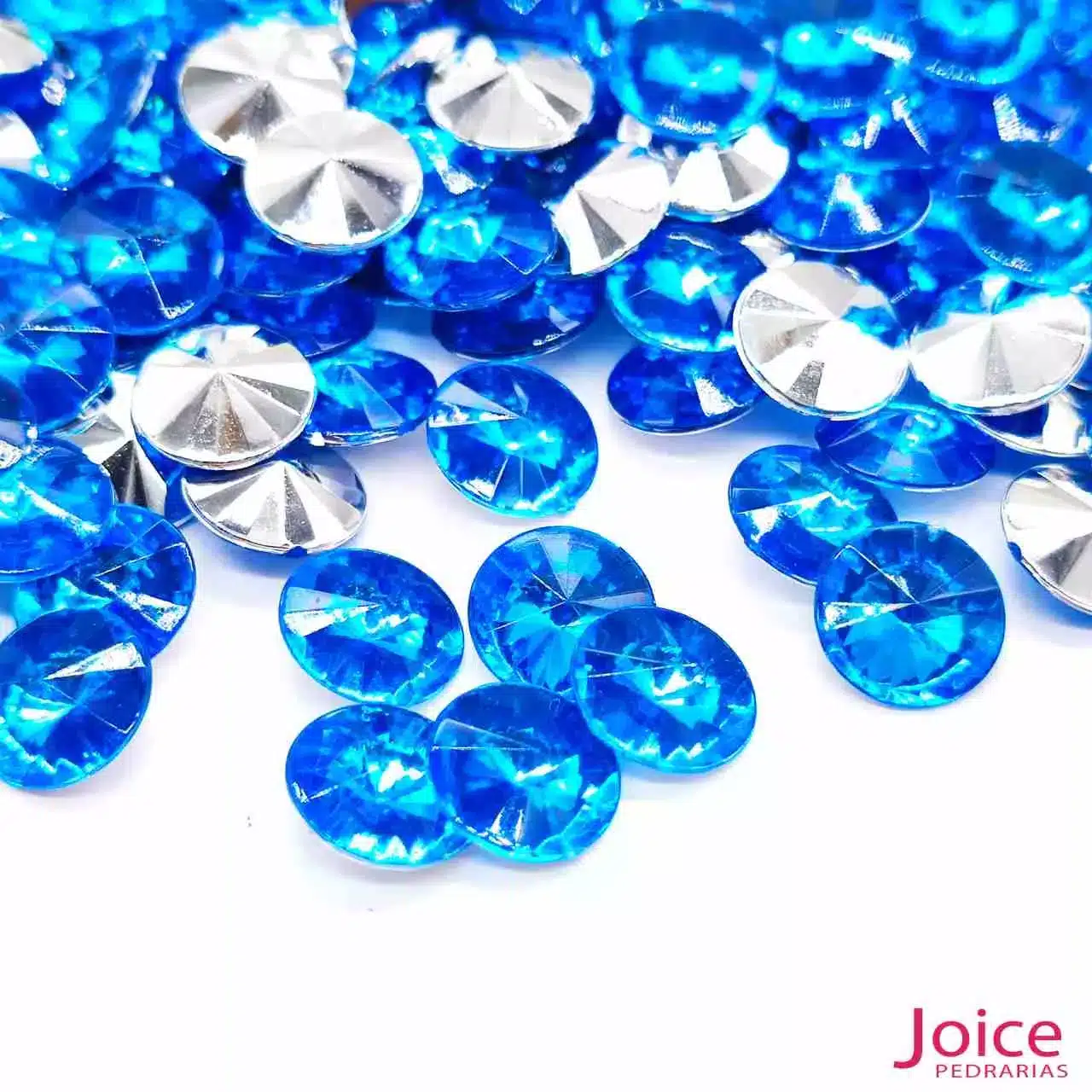 azul-turquesa Chaton 10mm Acrílico Base Irregular C/1000Unidades - Imagem 25