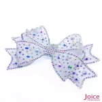 Aplique Laço Transparente Com Strass De Cristal 60mm x 110mm C/10-Unidades Ref:23-948