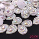 Chaton Resina Gota Pavão Base Reta 13mm x 18mm C/300 unidades - Imagem 3