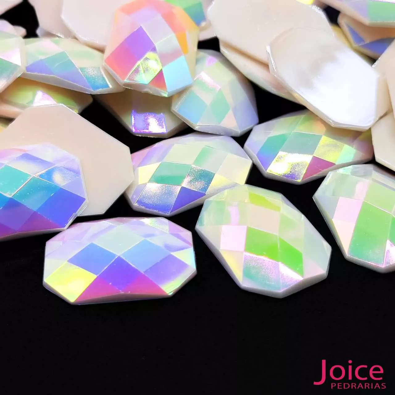 branco-ab-66 Retângulo Acrílico 18mm X 25mm C/200Unidades - Imagem 1