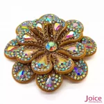 Aplique Flor Com Strass De Cristal 60mm C/10-Unidades Ref:22-787 - Imagem 12