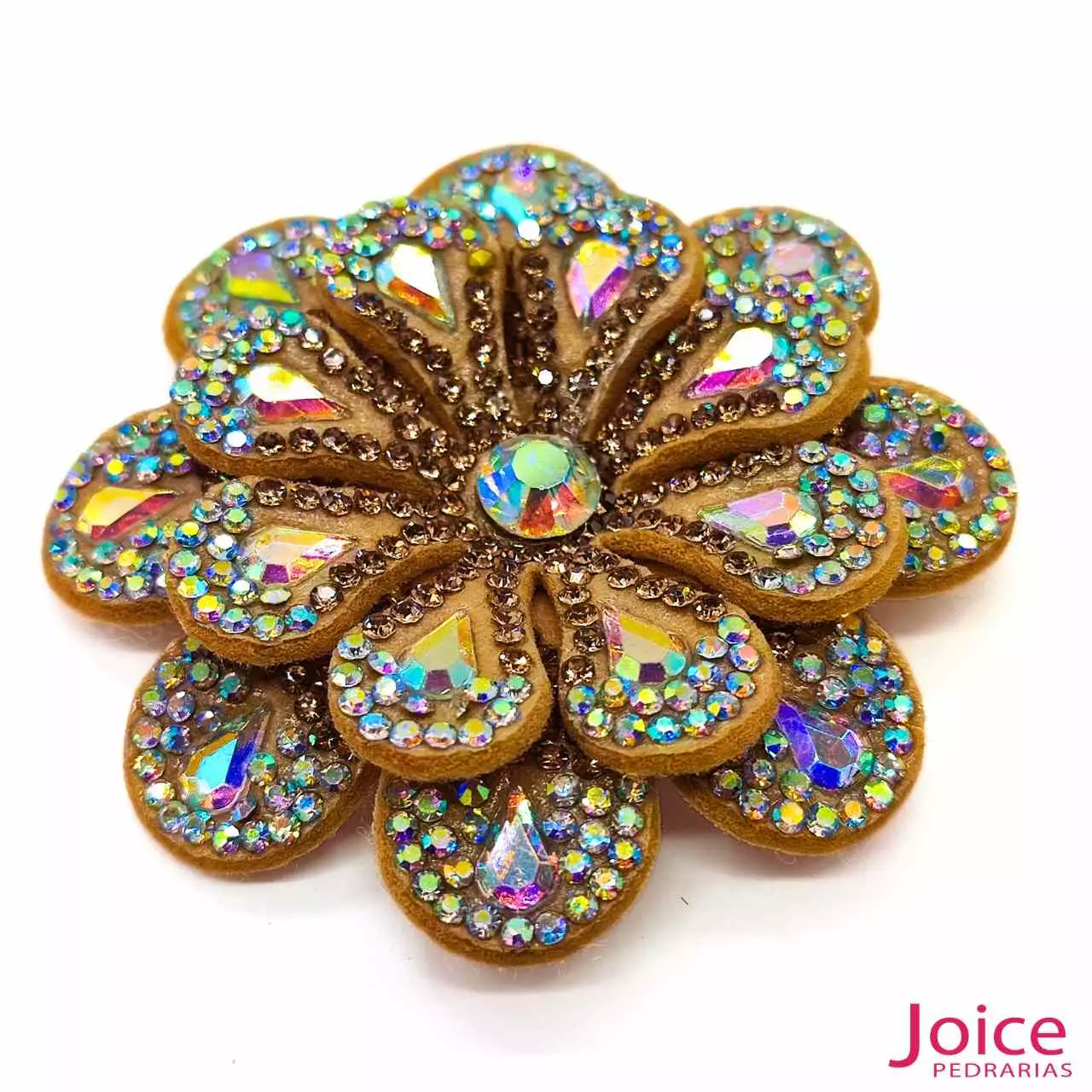 caque Aplique Flor Com Strass De Cristal 60mm C/10-Unidades Ref:22-787 - Imagem 12