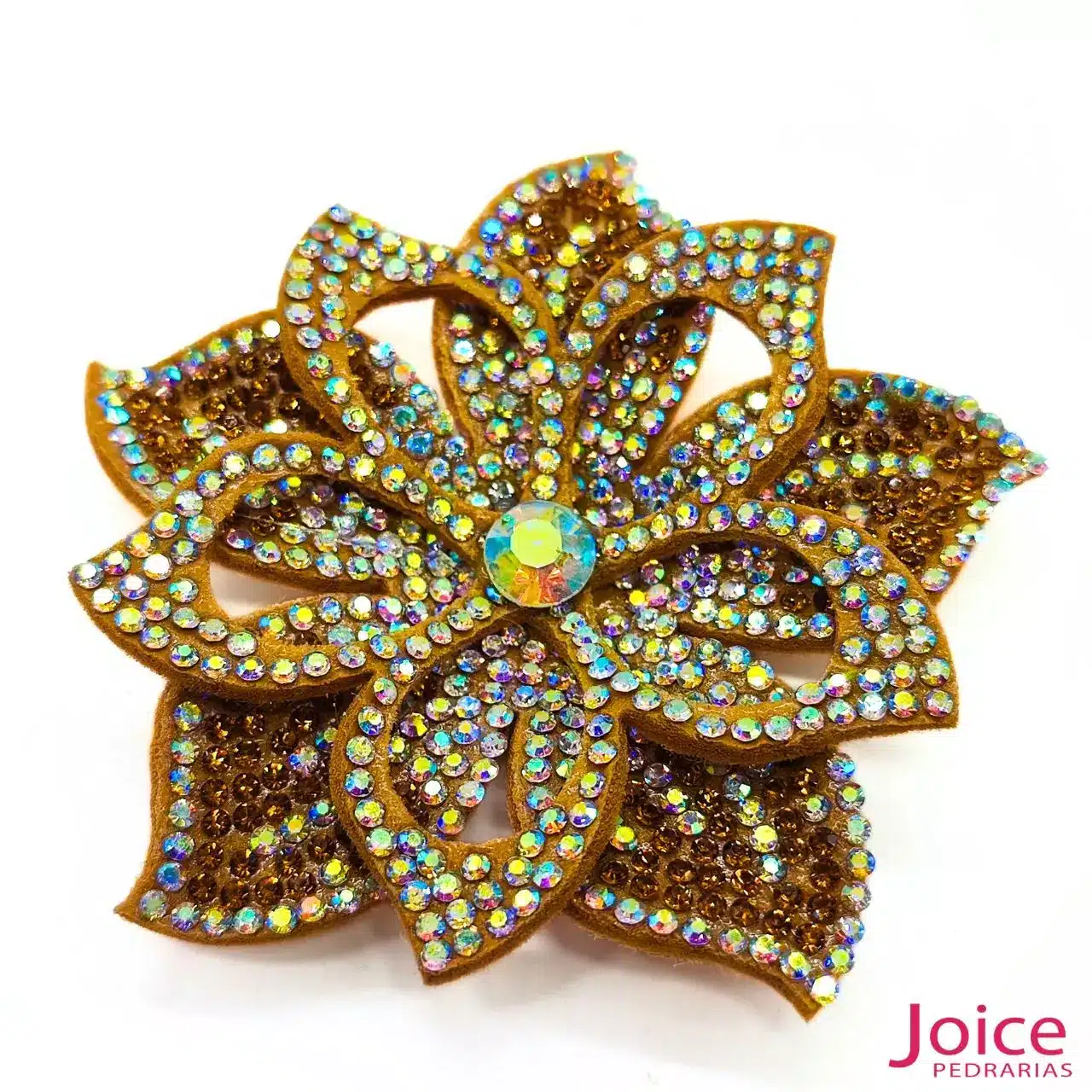 caqui Aplique Flor Com Strass De Cristal 70mm C/10-Unidades Ref:19-562 - Imagem 10