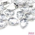 Pedra Engrampada Gota 18mm X 25mm Com Base De Aço C/100-Unidades - Imagem 8