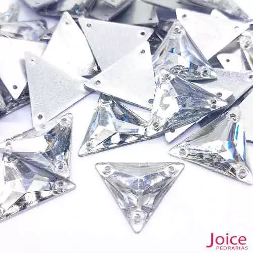 cristal-01 Chaton Resina Triangulo Com Furo 22mm C/300-unidades - Imagem 3