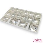 Imitação Swarovski Formato Irregular Base Reta Com Furo 16mm x 27mm C/64unidades - Imagem 16