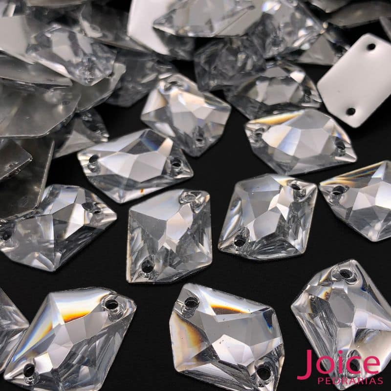 xr:d:DAFaFBjJwVA:222,j:46391780672,t:23050317 Chaton Resina Com Formato Irregular Base Reta Com Furo 16mm × 21mm C/500unidades - Imagem 2