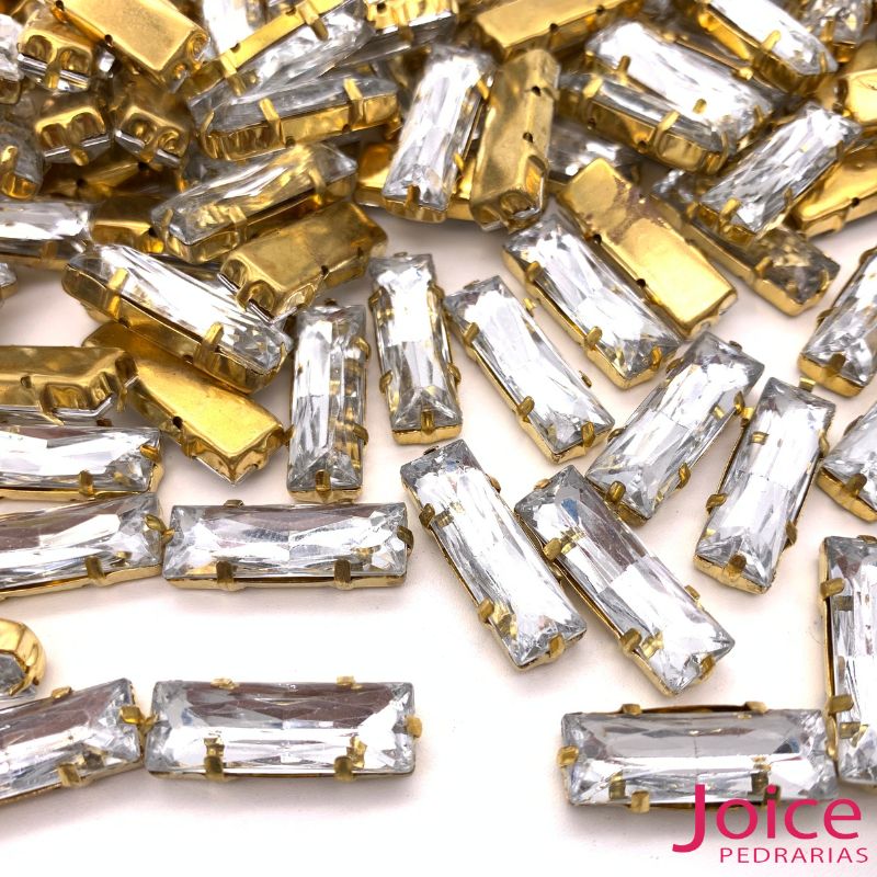 xr:d:DAFLAofDNuE:1192,j:40541729316,t:22111013 Pedra Acrílico Engrampada Base Prata Retângulo 7mm x 20mm Base prata C/100unidades - Imagem 2