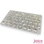 Imitação Swarovski Redondo Base Reta Com furo 12mm C/240-Unidades - Imagem 5