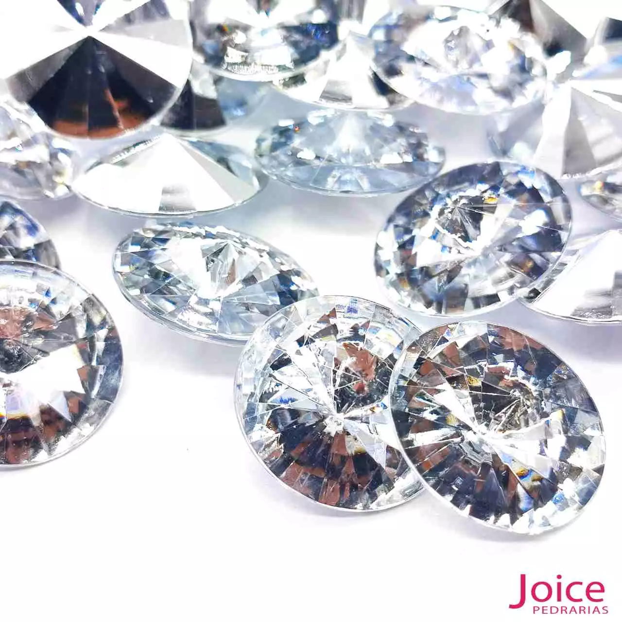 cristal Chaton 25mm Base Irregular Acrílico Com 100Unidades - Imagem 4