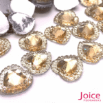 Açucarado Coração  Resina 15mm Em Volta Com Cristal C/270Pç +- - Imagem 7