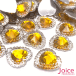 Açucarado Coração  Resina 15mm Em Volta Com Cristal C/270Pç +- - Imagem 3