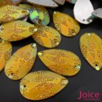 Chaton Gota Resina Cascalho Base Reta Com Furo 21mm X 36mm C/100unidades - Imagem 10