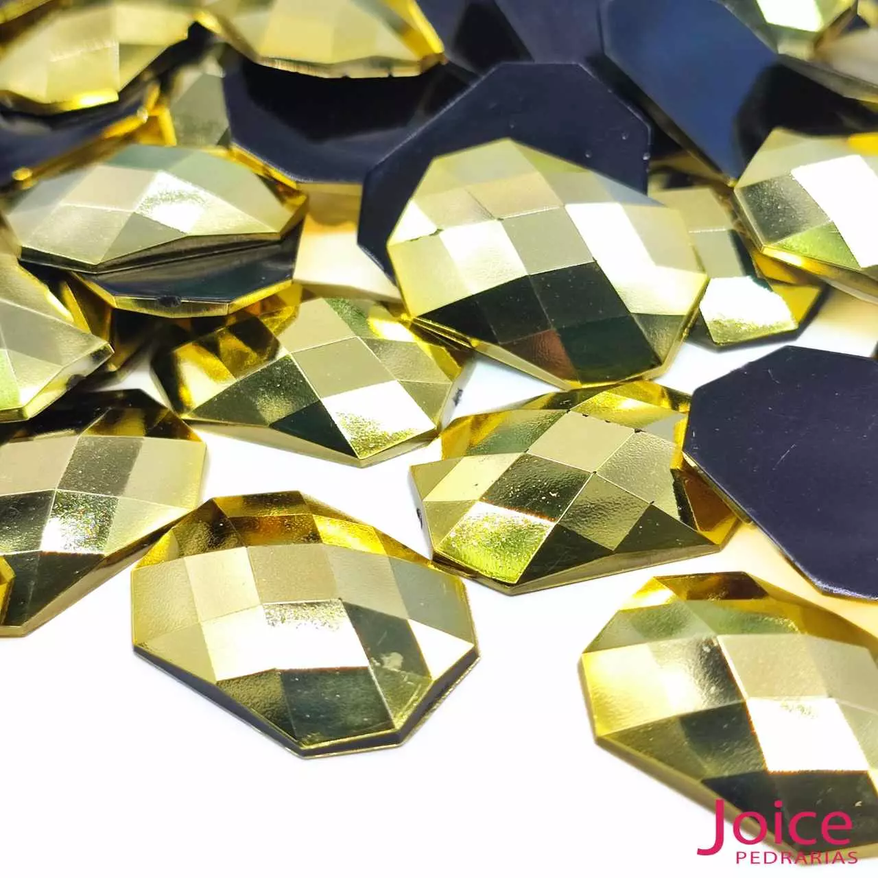 dourado-metalico-46 Retângulo Acrílico 18mm X 25mm C/200Unidades - Imagem 3