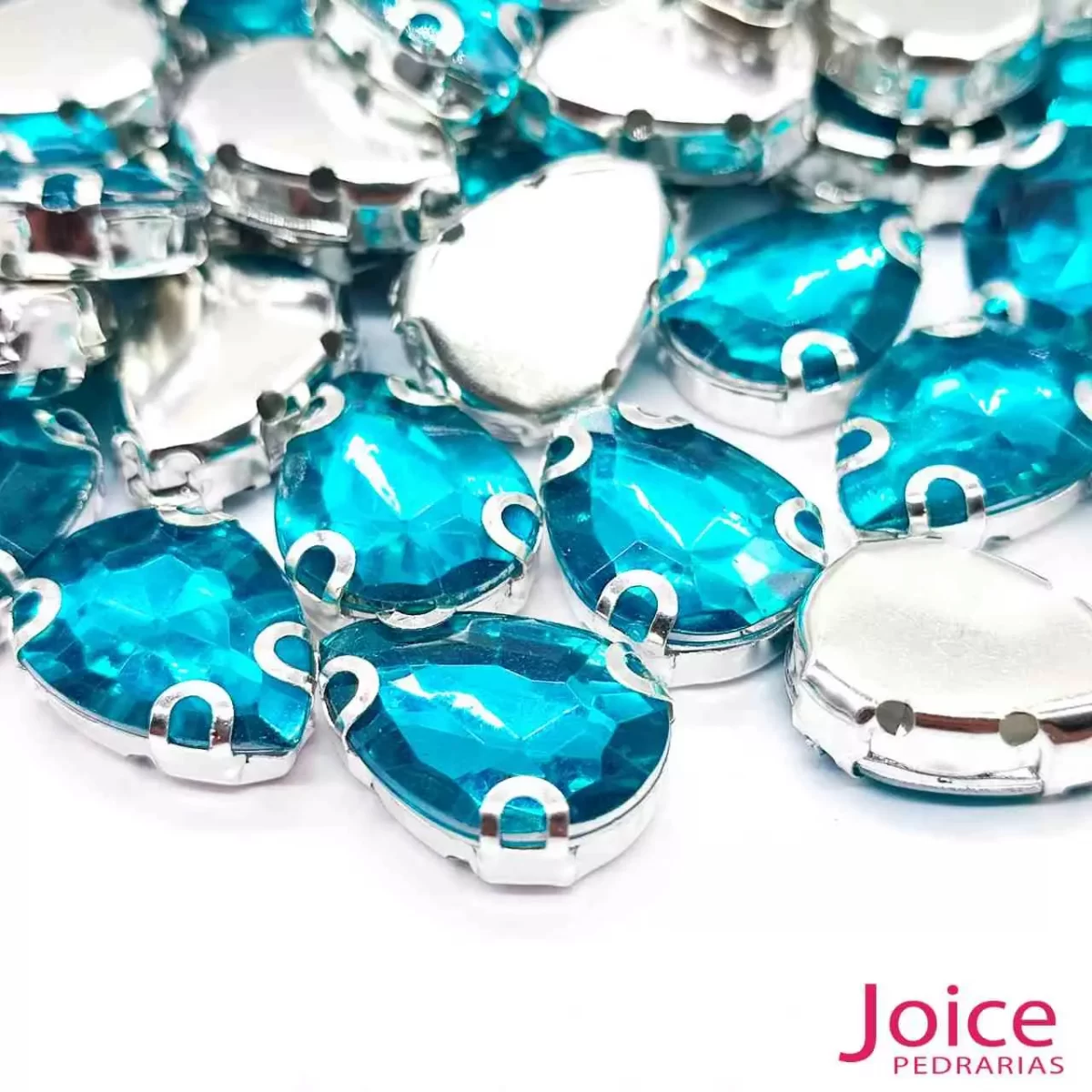 Pedra Engrampada Gota 13mm X 18mm Com Base De Aço C/200-Unidades - Imagem 7