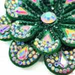 Aplique Flor Com Strass De Cristal 60mm C/10-Unidades Ref:22-787 - Imagem 2