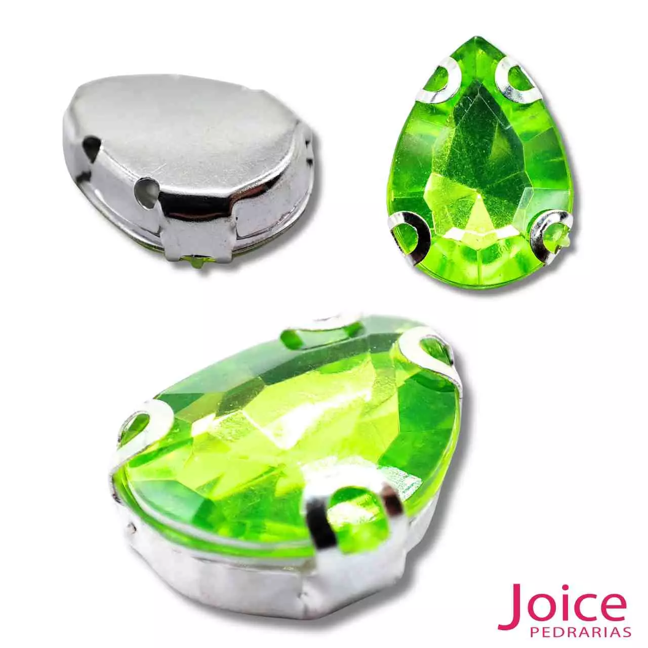 foto-principal Pedra Engrampada Gota 13mm X 18mm Com Base De Aço C/200-Unidades - Imagem 2