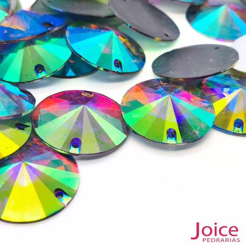 xr:d:DAFw4Ak6tZo:13,j:3085371339608854194,t:23101018 Chaton Redondo Com Furo Resina 30mm C/100-Unidades - Imagem 3