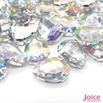 Pedra Engrampada Gota 18mm X 25mm Com Base De Aço C/100-Unidades - Imagem 6