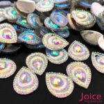 Chaton Resina Gota Pavão Base Reta 13mm x 18mm C/300 unidades - Imagem 4