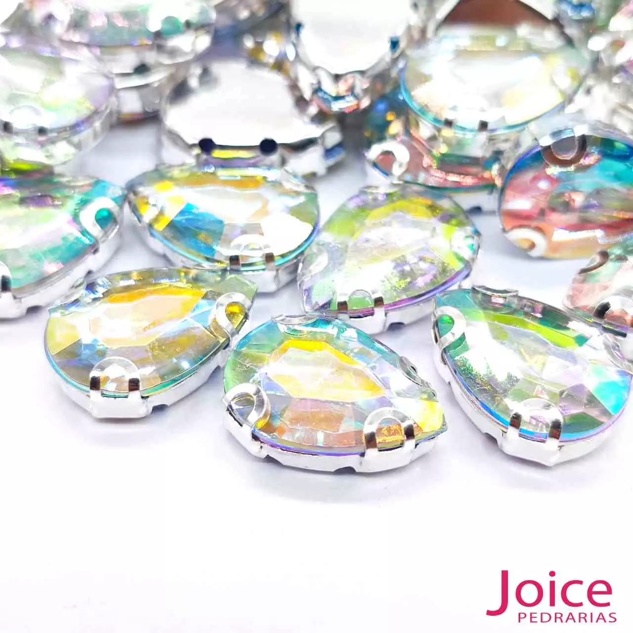 furtacor Pedra Engrampada Gota 13mm X 18mm Com Base De Aço C/200-Unidades - Imagem 11
