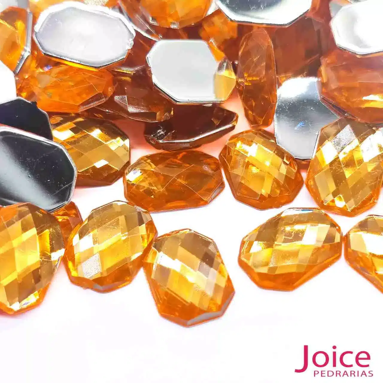 laranja-claro Retângulo Acrílico 10mm X 14mm C/1000Unidades - Imagem 24