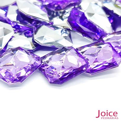 lilas Quadrado Base Irregular Acrilico 23mm x 23mm c/100Unidades - Imagem 40